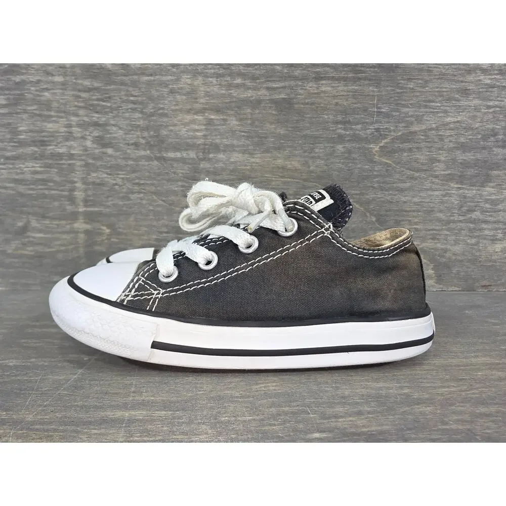 Converse Chuck Taylor All Star Low Ox Charcoal Grey Shoes Size 8 Infants